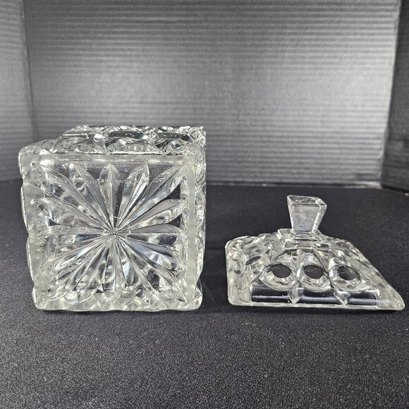 Square Biscuit Barrel Express Number 5234 Bagley And Co. Circa 1934-75 Art Deco - Picture 6 of 9